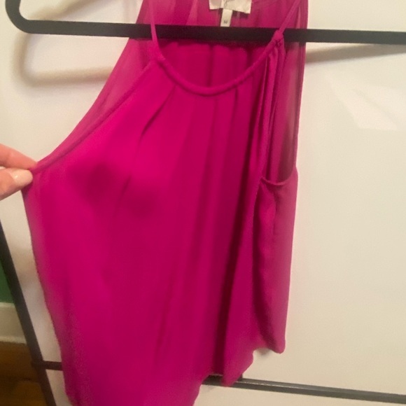 Magenta Pink Joie Spaghetti Strap Flowy & Sexy Silk Camisole - Picture 5 of 12